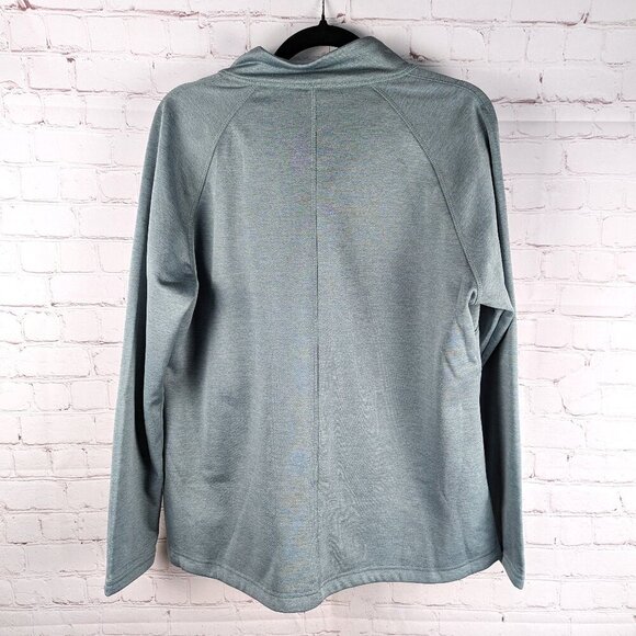 NWT Kirkland Teal Green Heather Full Zip Fleece Jacket L - Picture 6 of 7